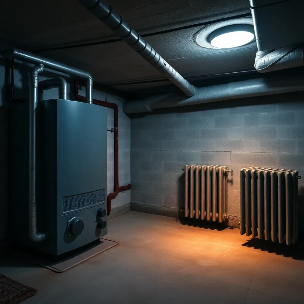Centralne ogrzewanie w piwnicy