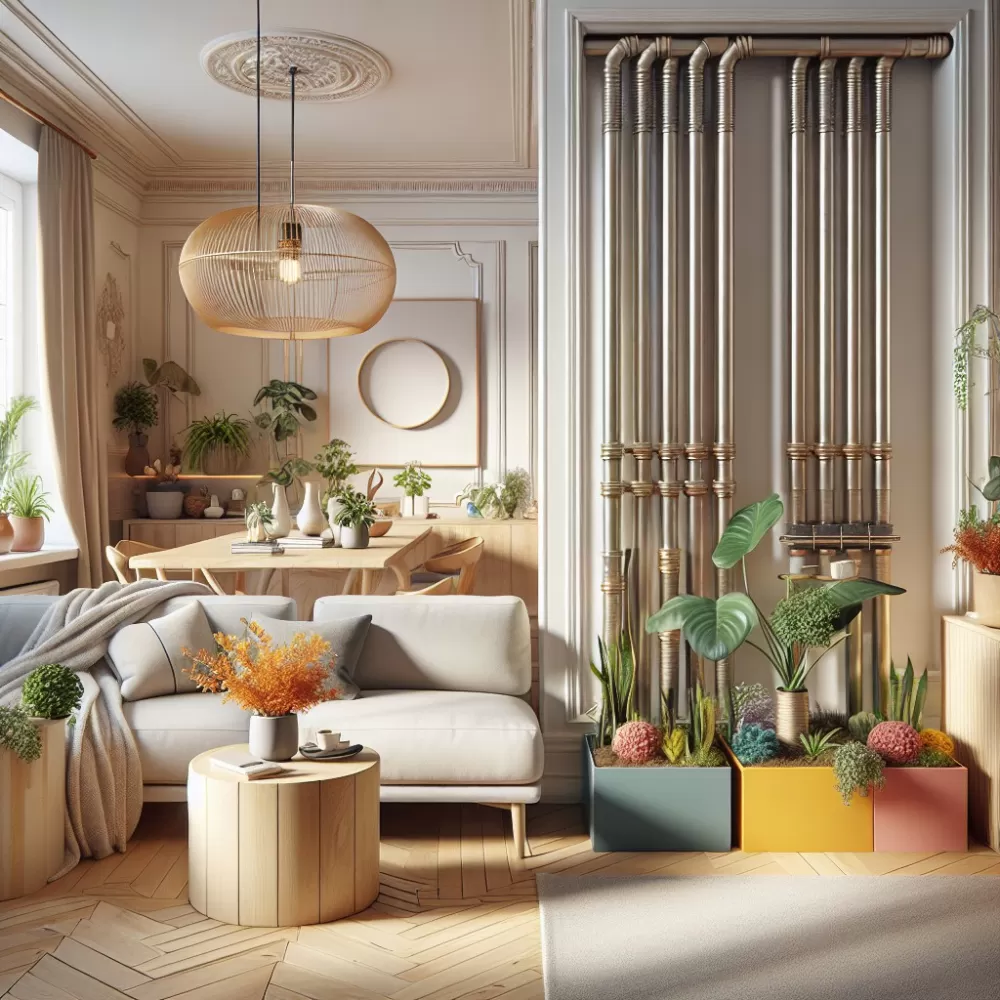 jak ukryć rurki od centralnego ogrzewania