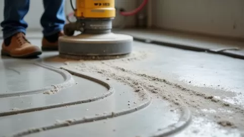 Frezowanie posadzki pod ogrzewanie podłogowe